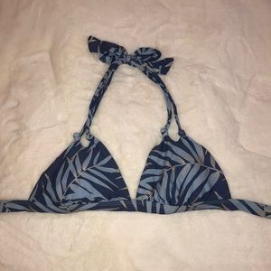 Target Blue and Gold Leaf Bikini Top